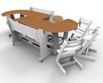 Ergo J-tafel dubbel 180 + leidsterstoel +tripptrapp8